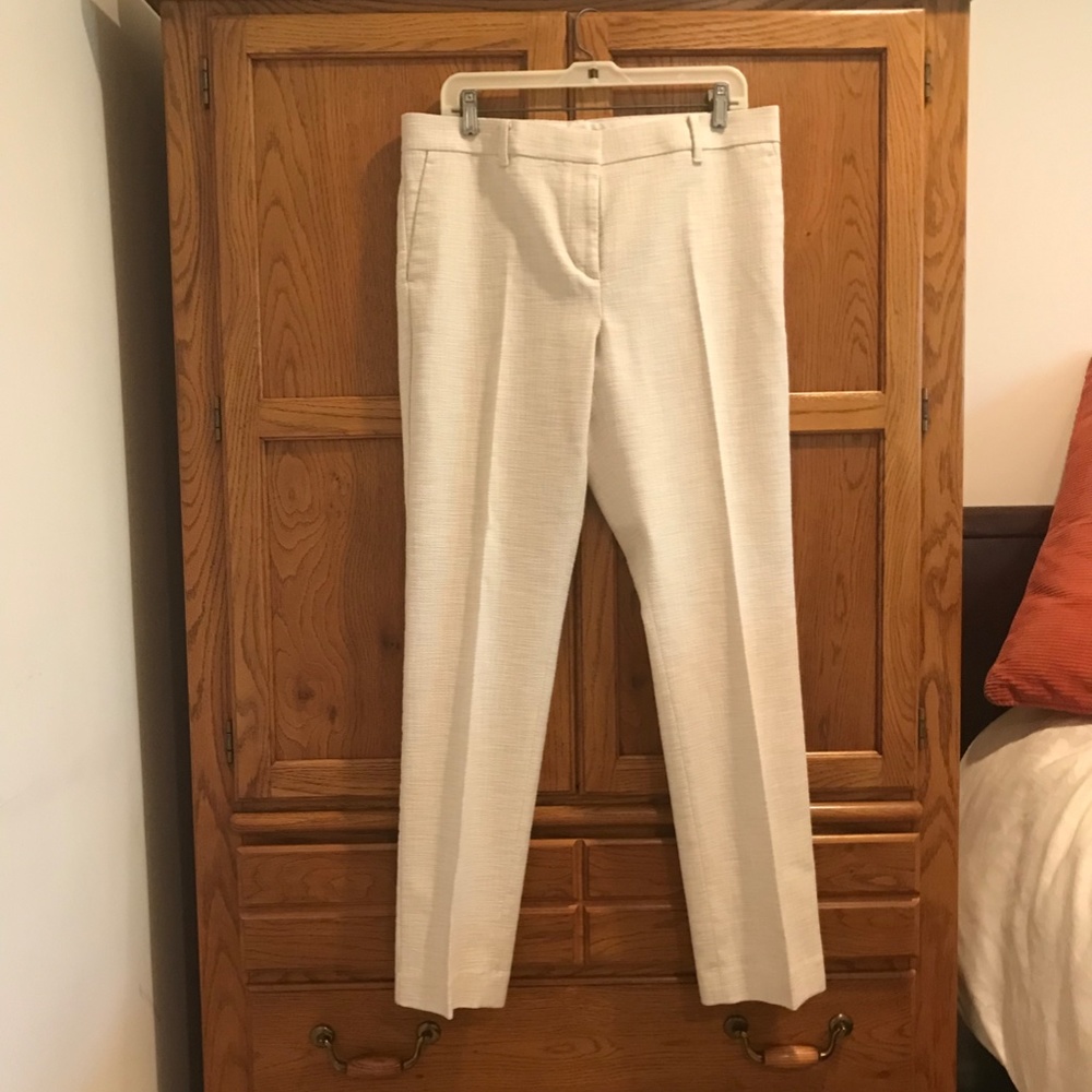 Ann Taylor Linen Textured Cotton Slacks Pants